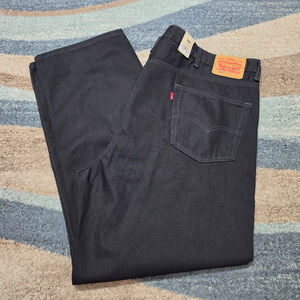 Levi’s 550 Relaxed Fit Jeans Mens 52x34 Black Denim NWT Classic Straight